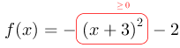 F(x)=-redovalboxgeq0((x+3)^2)-2.png