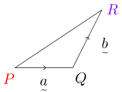 Vector(red(P(0,0))Q(2,0)purple(R(3,2))PQ-a,QR-b).png