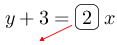 Linarrow(y+3=ovalbox(2)x).png