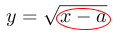 Y=sqrt(redcirc(x-a)).png