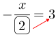 Linarrow(-frac(x)(ovalbox(2))=3).png