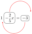 Linarrow(1ovalbox(-frac(2)(5)x)=ovalbox(-3)).png