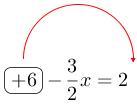 Linarrow(ovalbox(+6)-frac(3)(2)x=2).png