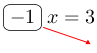 Linarrow(ovalbox(-1)x=3).png