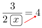 Linarrow(frac(3)(2ovalbox(x))=4).png