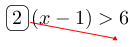 Linarrow(ovalbox(2)(x-1)ge6).png