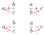 Fracarrow(a+frac(b)(c)frac(a)(b)+ca-frac(b)(c)frac(a)(b)-c).png