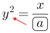 Linarrow(y^2=frac(x)ovalbox(a)).png