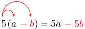 Arrow(arrow(5(a)red(-b)))=5ared(-5b).png