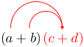 Arrow(arrow((a)+b)red((c+d))).png